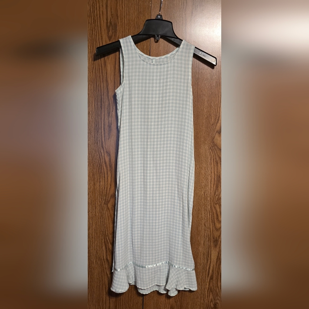 Source Unknown Mint Gingham Sleeveless Dress